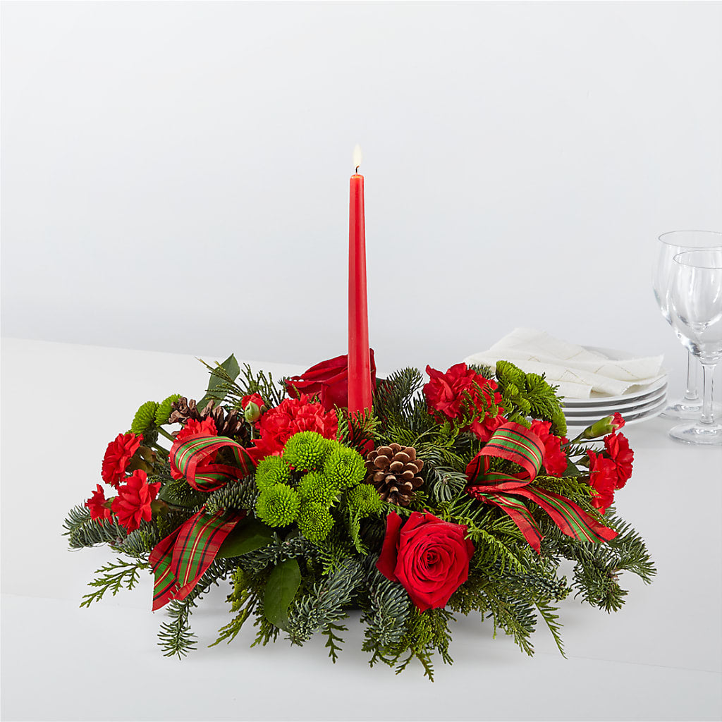By the Candlelight Centerpiece – Maes Flower Shop, Ville Platte LA