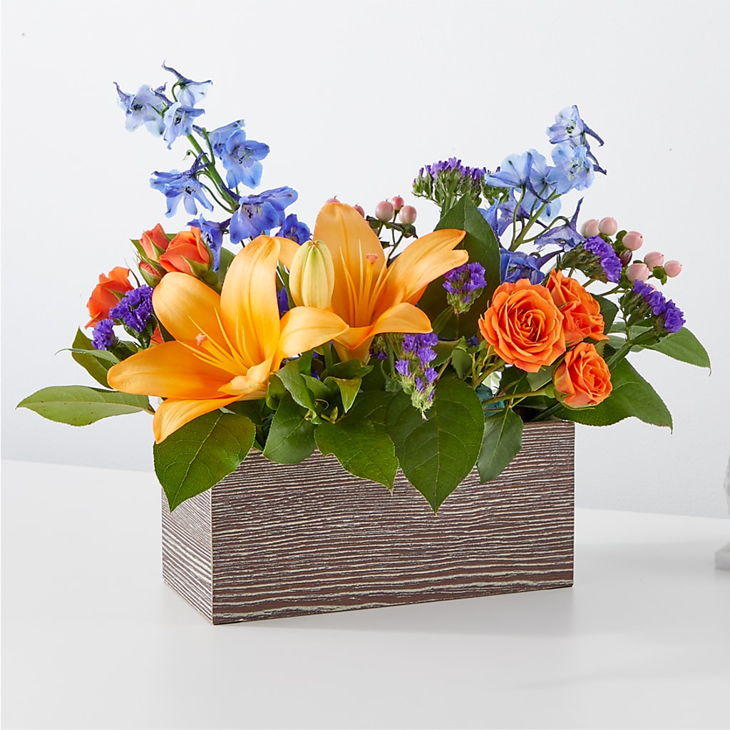 Radiant Citrus Box Bouquet – Maes Flower Shop, Ville Platte LA