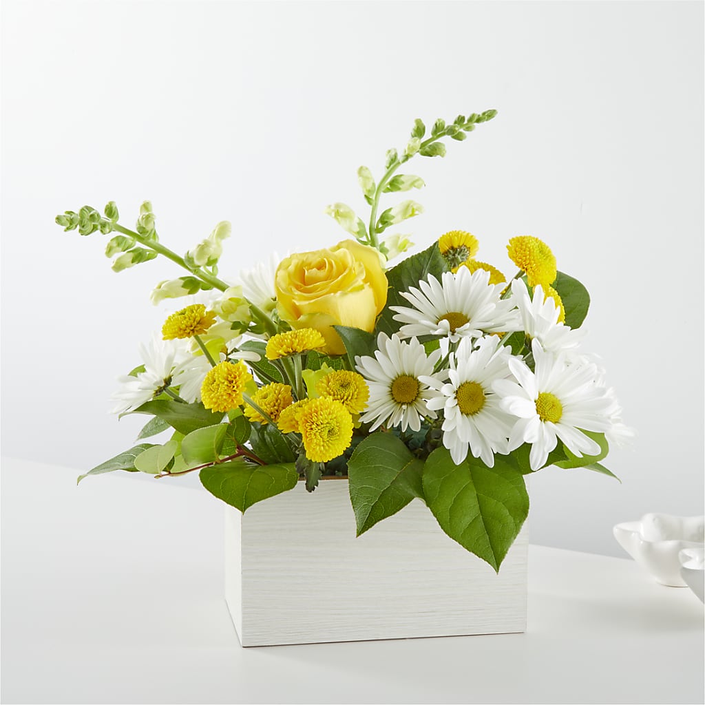 Sun Salutation Box Bouquet – Maes Flower Shop, Ville Platte LA