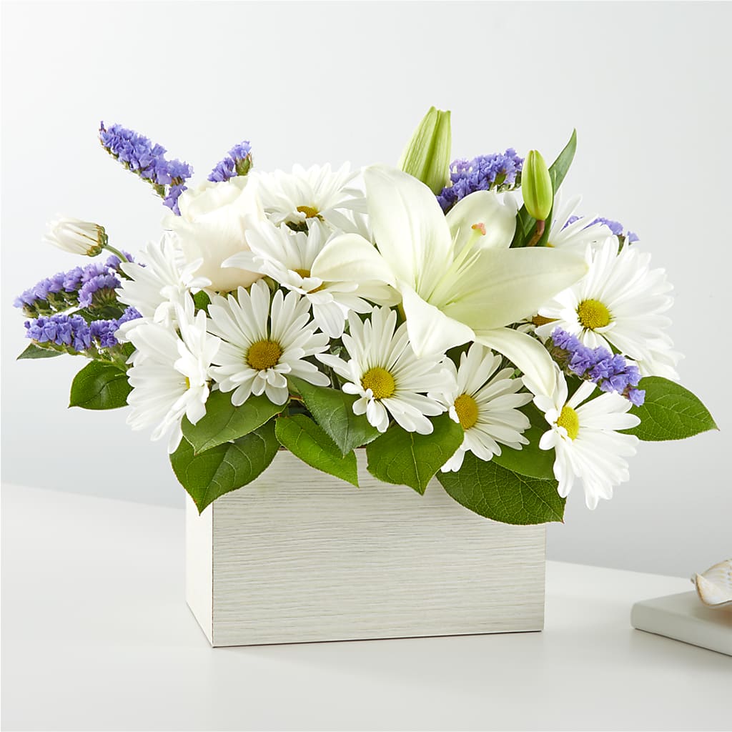 Beyond Blue Box Bouquet – Maes Flower Shop, Ville Platte LA