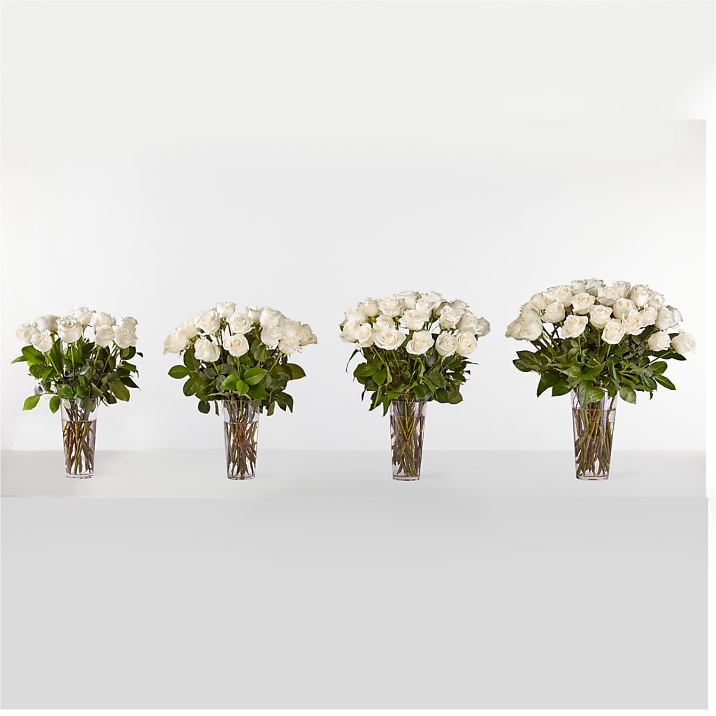 Long Stem White Rose Bouquet – Maes Flower Shop, Ville Platte LA