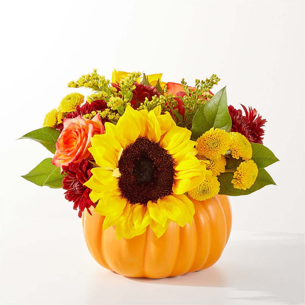 Golden Gourd Pumpkin Bouquet – Maes Flower Shop, Ville Platte LA