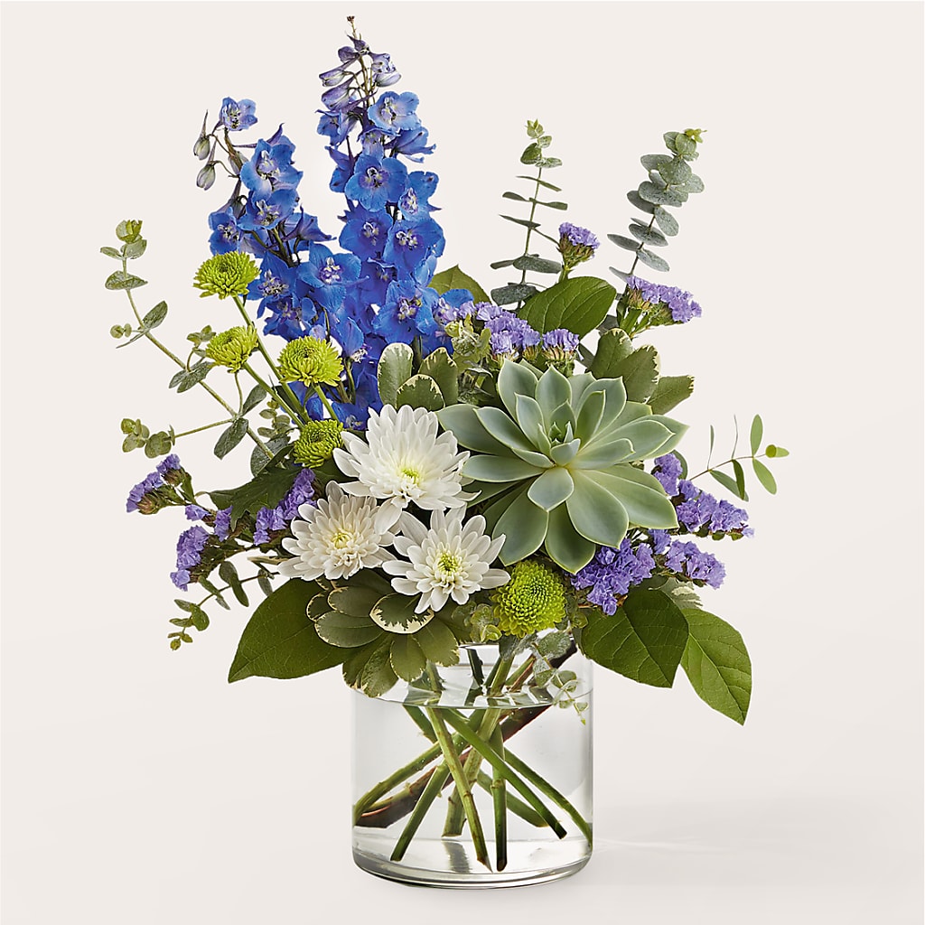 Cerulean Waves Bouquet – Maes Flower Shop, Ville Platte LA
