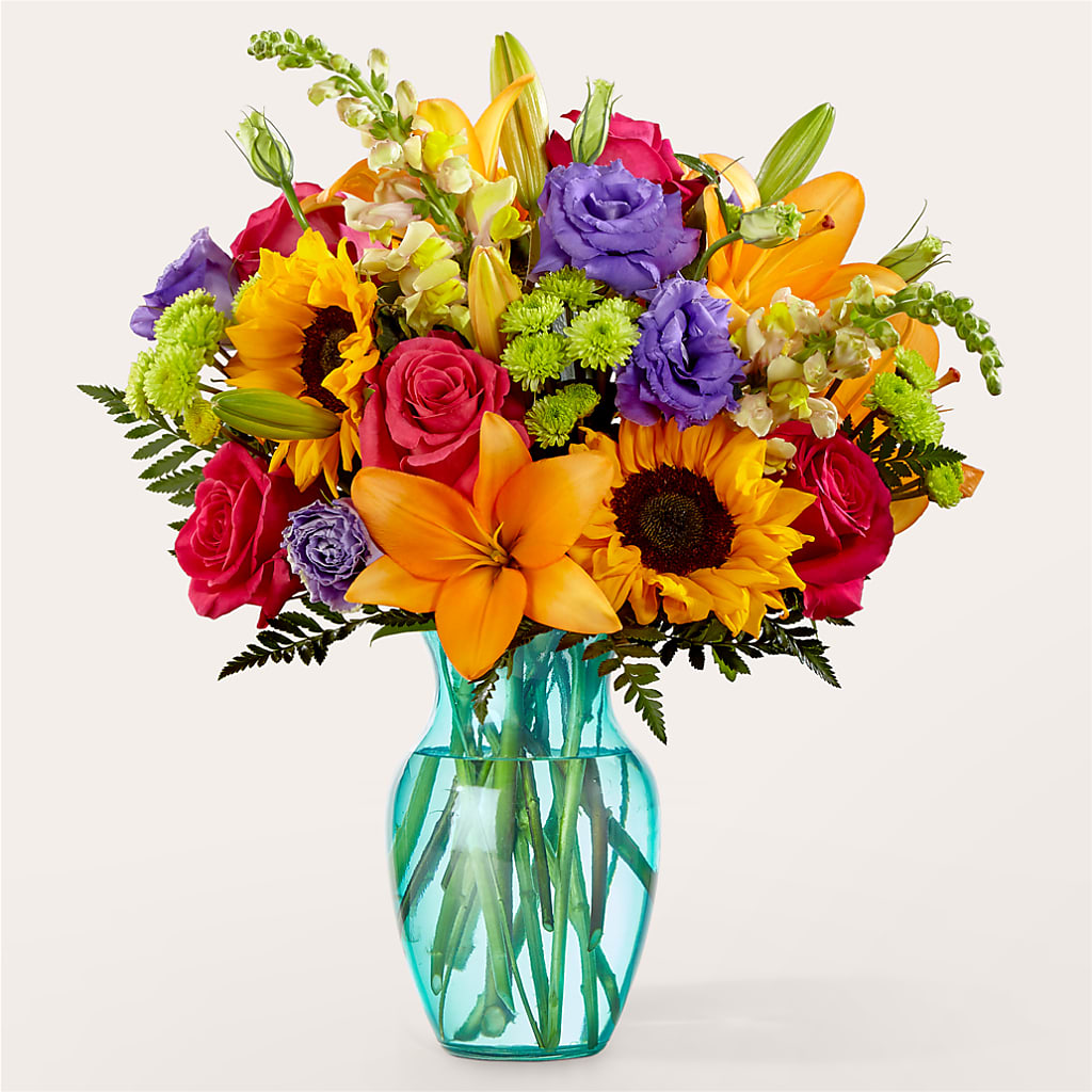 Double Rainbow Bouquet – Maes Flower Shop, Ville Platte LA
