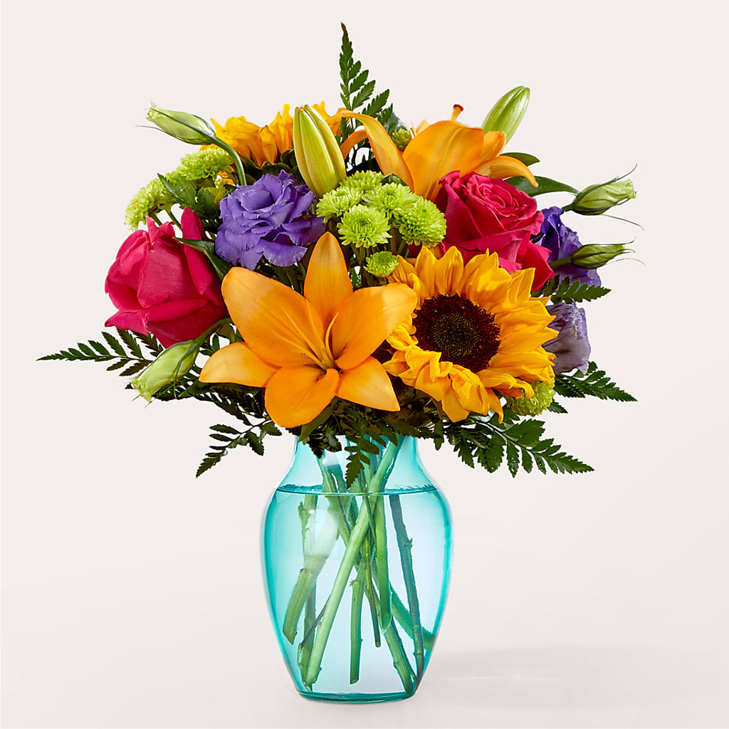 Double Rainbow Bouquet – Maes Flower Shop, Ville Platte LA