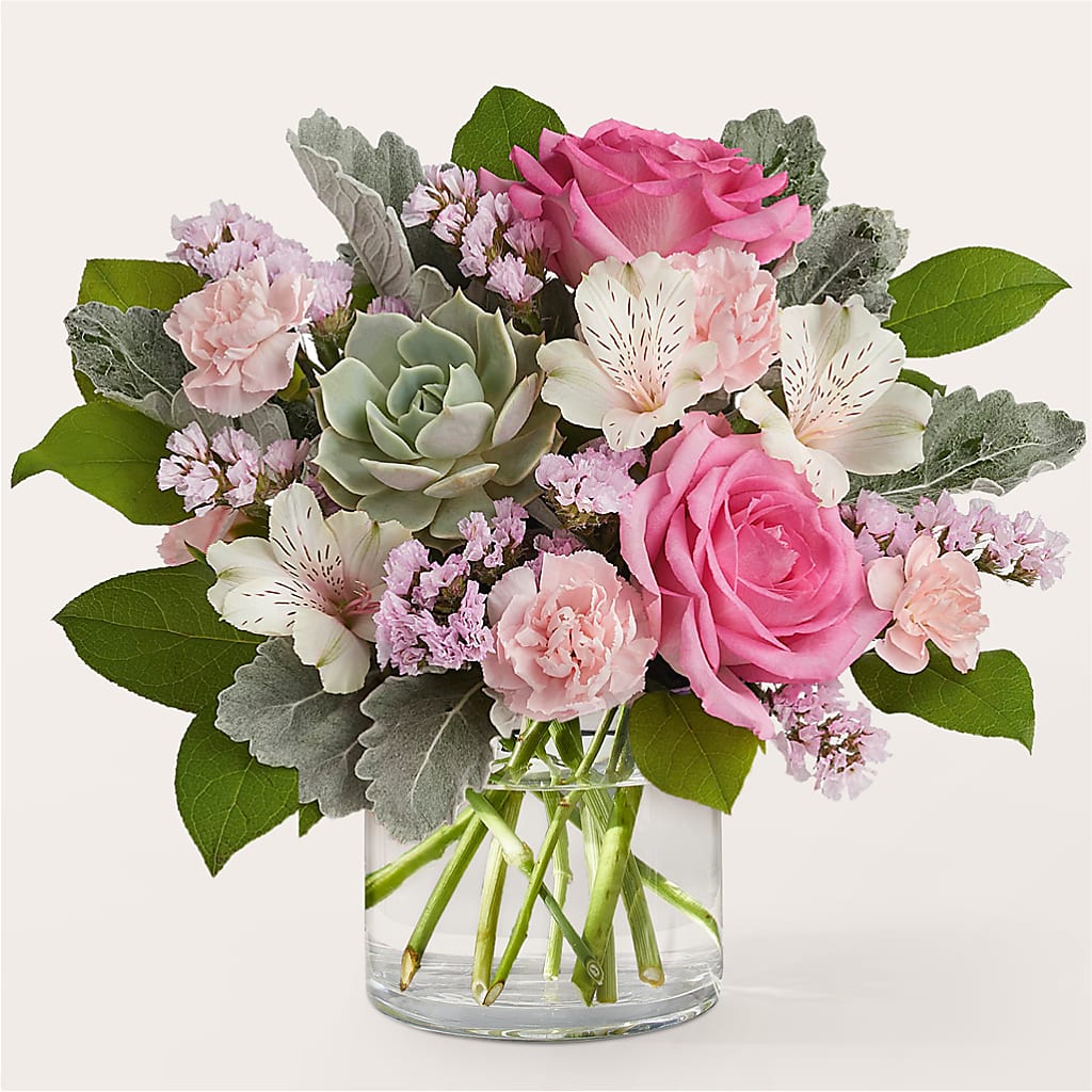 Dusty Rose Bouquet – Maes Flower Shop, Ville Platte LA