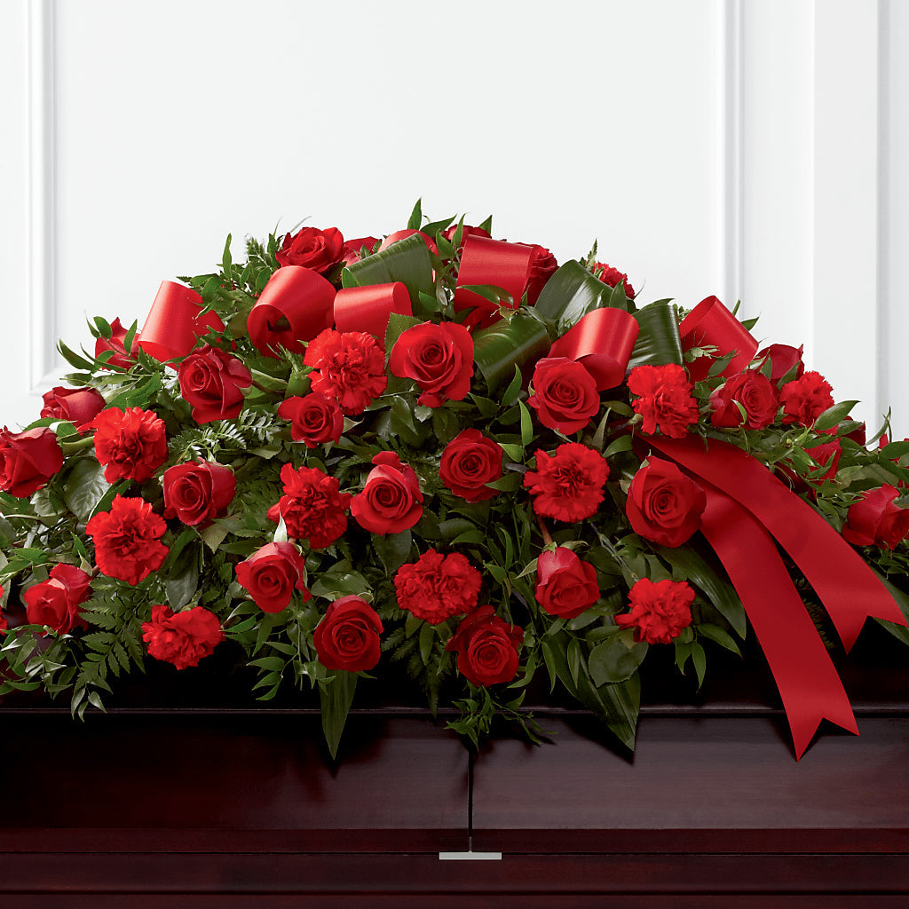 Tribute of Life Casket Spray – Maes Flower Shop, Ville Platte LA