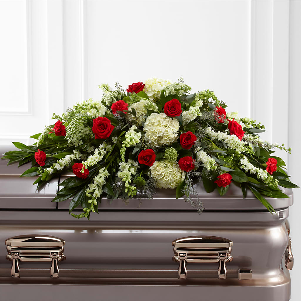 Sincerity Casket Spray – Maes Flower Shop, Ville Platte LA