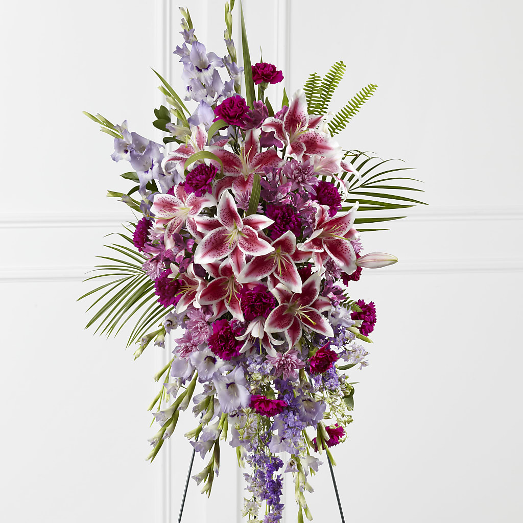 Tender Touch Standing Spray – Maes Flower Shop, Ville Platte LA
