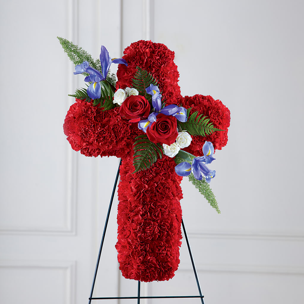 Faithful Hero Floral Cross – Maes Flower Shop, Ville Platte LA