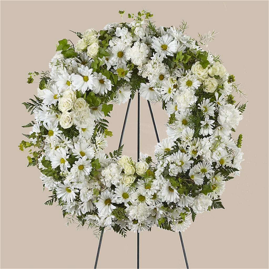Faithful Wishes Wreath – Maes Flower Shop, Ville Platte LA