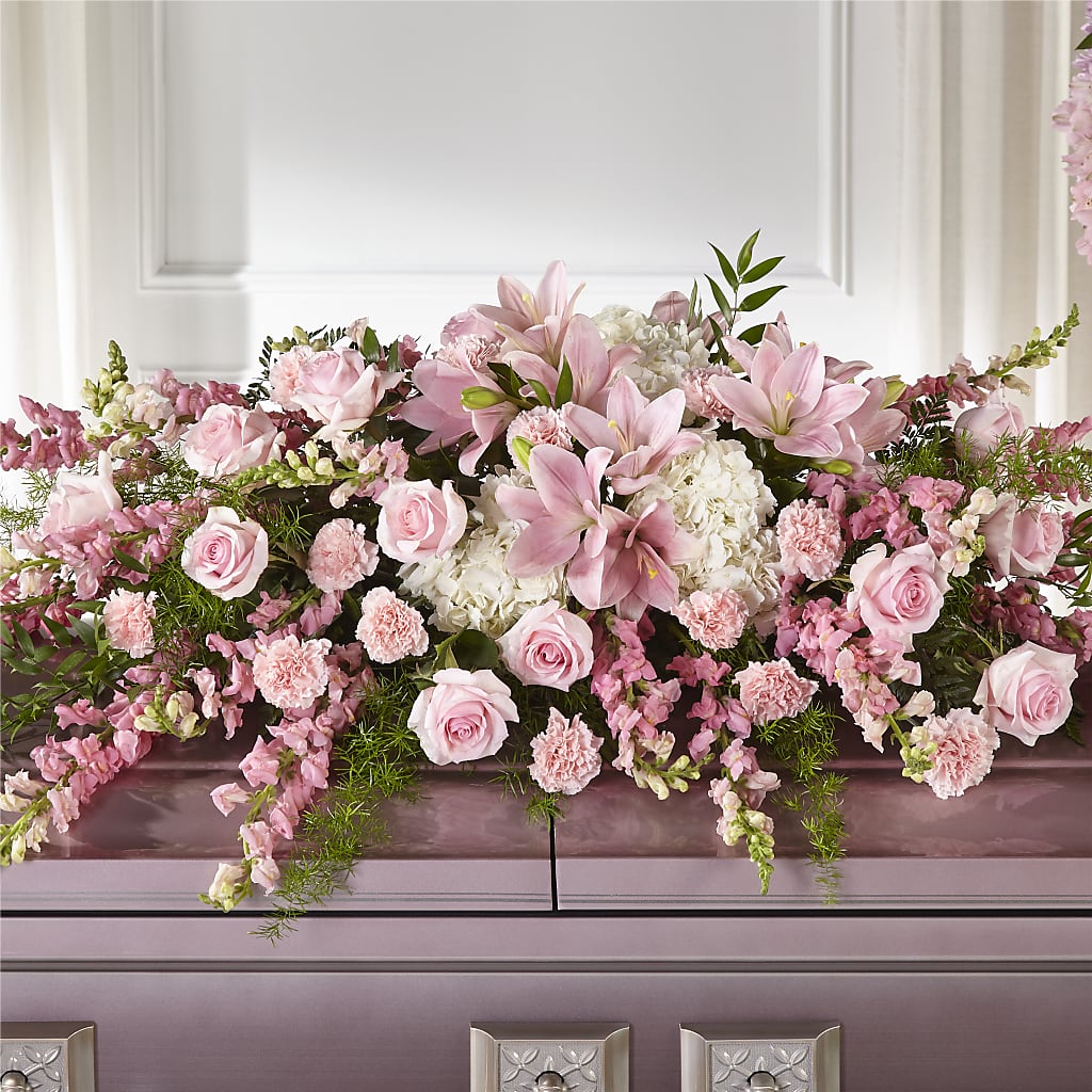 Life & Remembrance Casket Spray – Maes Flower Shop, Ville Platte LA