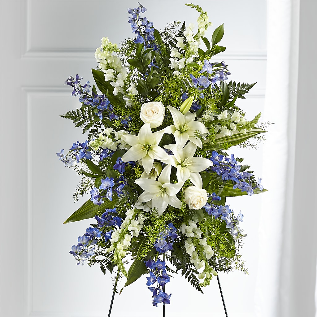 Faithful Friend Standing Spray – Maes Flower Shop, Ville Platte LA