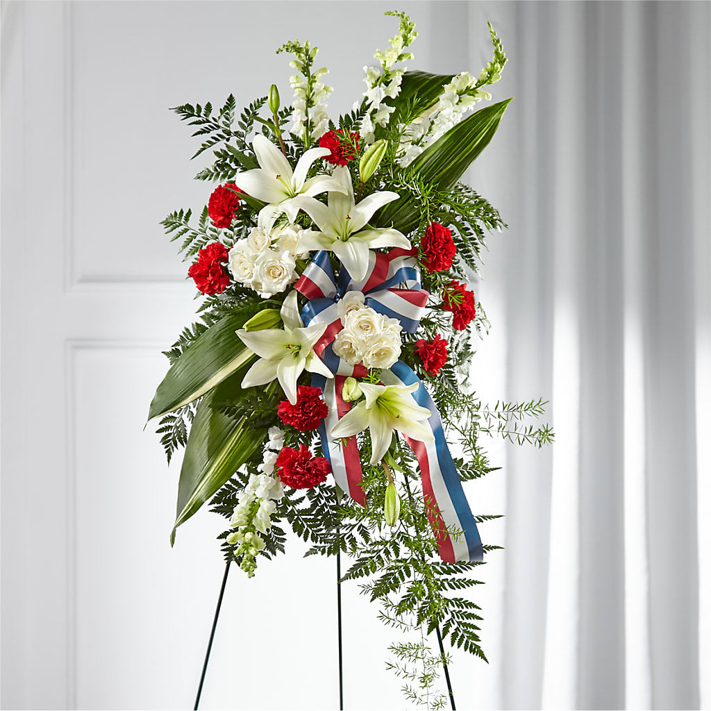 Stars of Life Standing Spray – Maes Flower Shop, Ville Platte LA