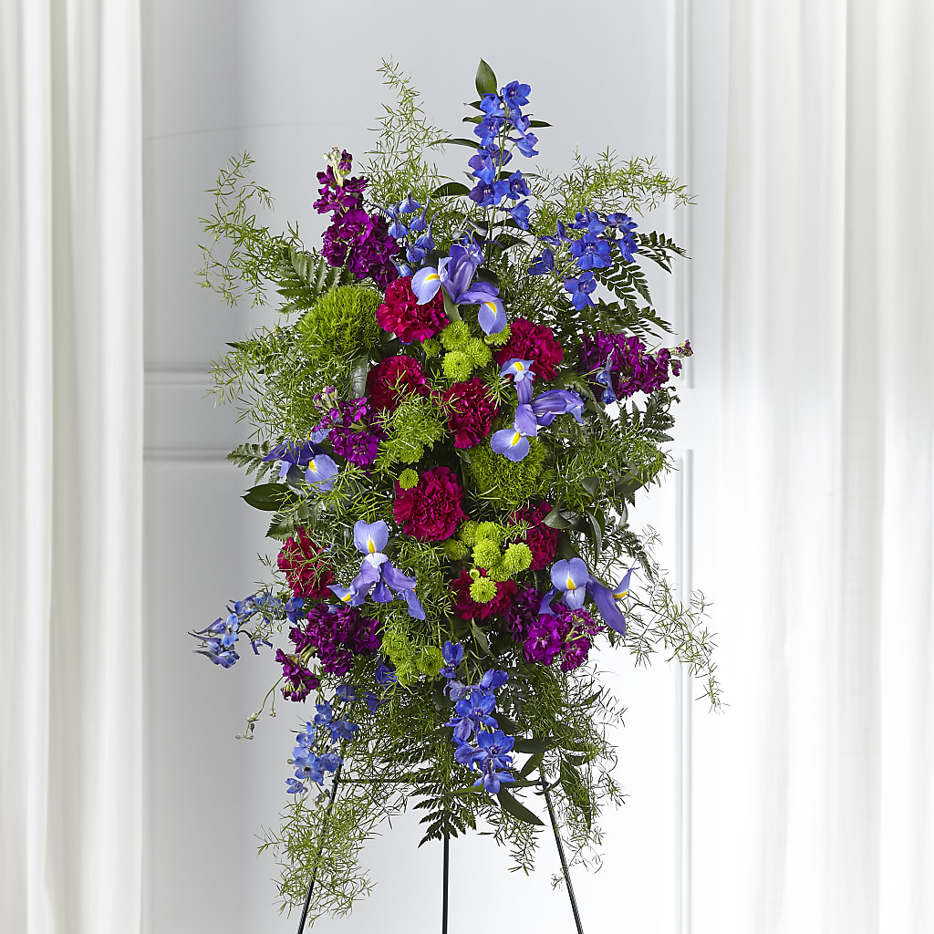 Heavenly Skies Standing Spray – Maes Flower Shop, Ville Platte LA