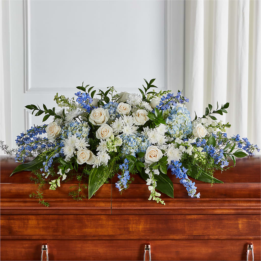 Timeless Essence Casket Spray – Maes Flower Shop, Ville Platte LA