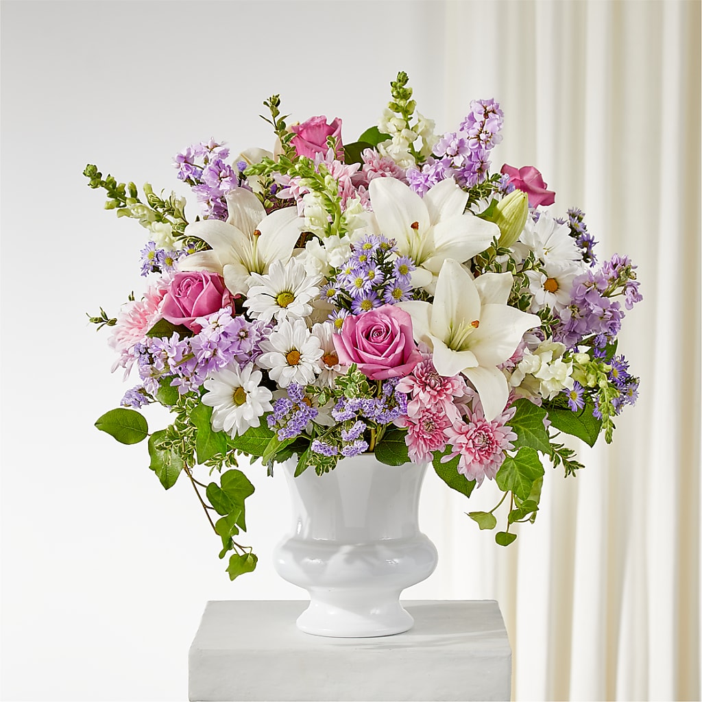 Remarkable Life Urn Arrangement – Maes Flower Shop, Ville Platte LA