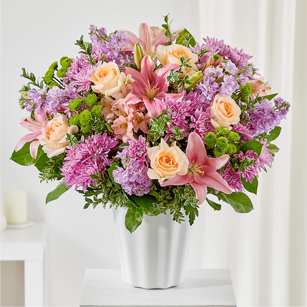 Supportive Embrace Tabletop Basket – Maes Flower Shop, Ville Platte LA