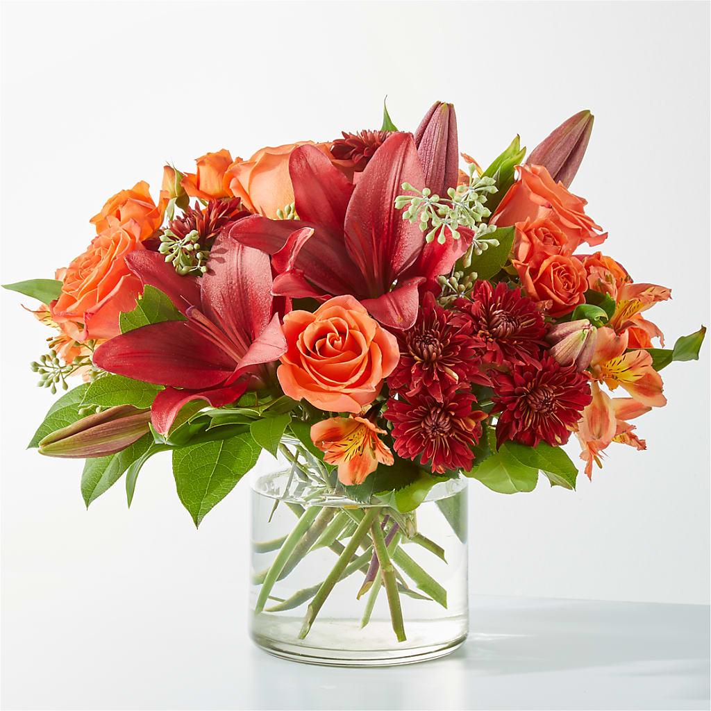 Crimson Leaves Bouquet – Maes Flower Shop, Ville Platte LA