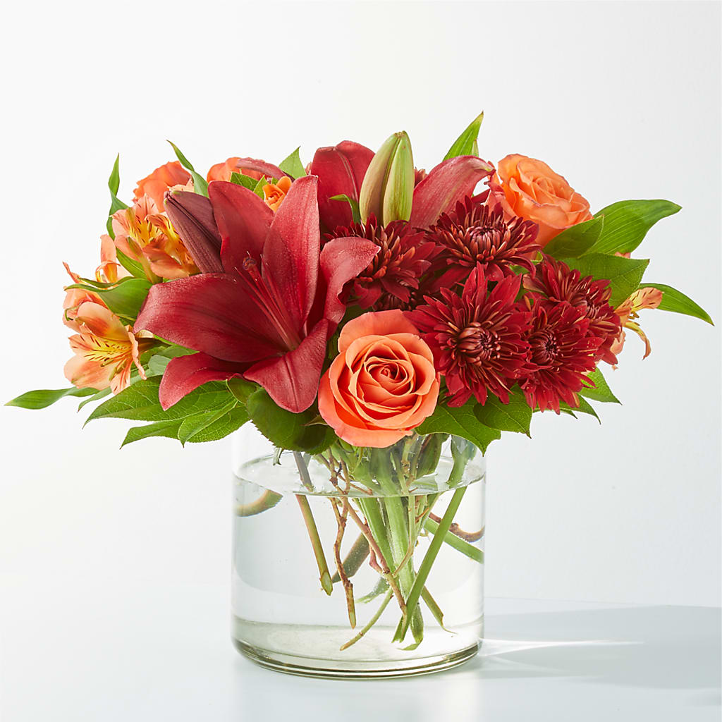 Crimson Leaves Bouquet – Maes Flower Shop, Ville Platte LA