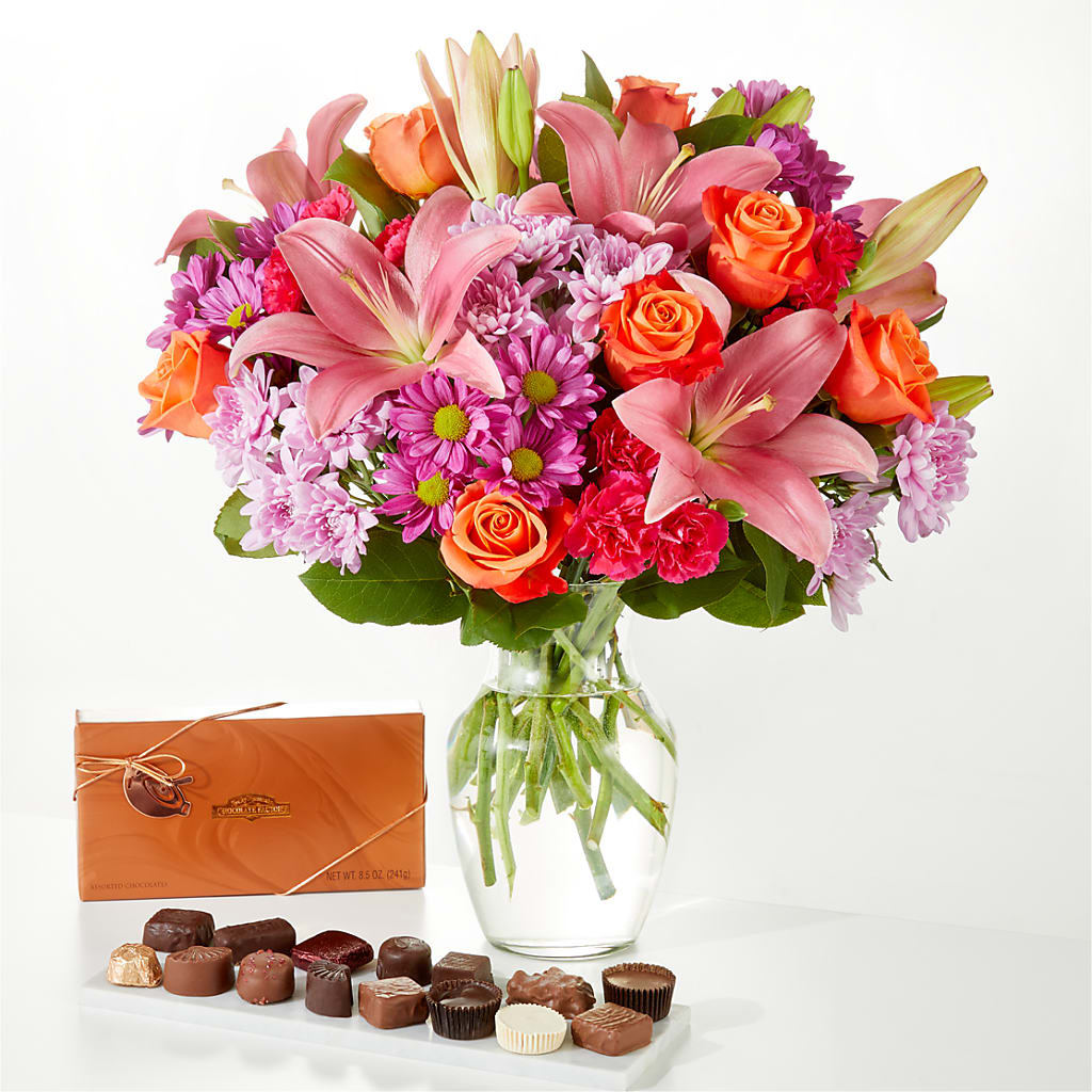 One and Only Bouquet and Chocolate Bundle – Maes Flower Shop, Ville Platte LA