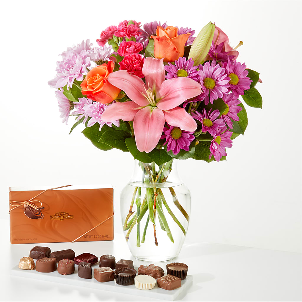 One and Only Bouquet and Chocolate Bundle – Maes Flower Shop, Ville Platte LA