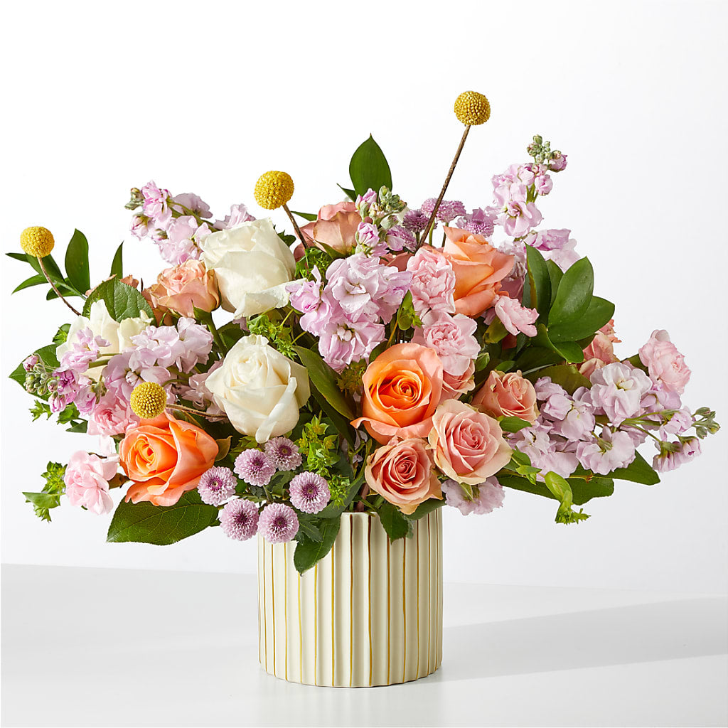 French Market Bouquet with Ivory Vase – Maes Flower Shop, Ville Platte LA