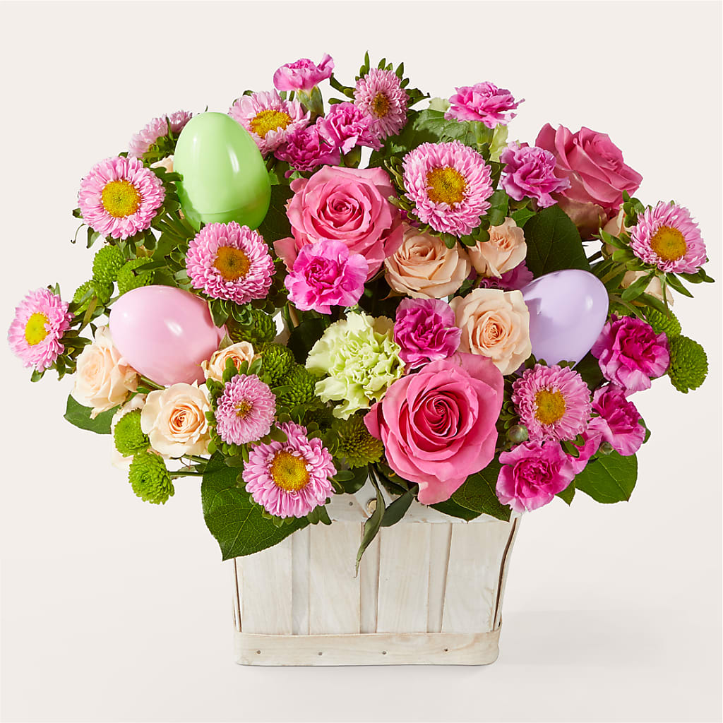Get Eggcited Basket – Maes Flower Shop, Ville Platte LA