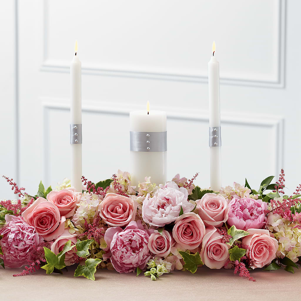 Worldwide Romance Unity Candle Arrangement – Maes Flower Shop, Ville Platte LA