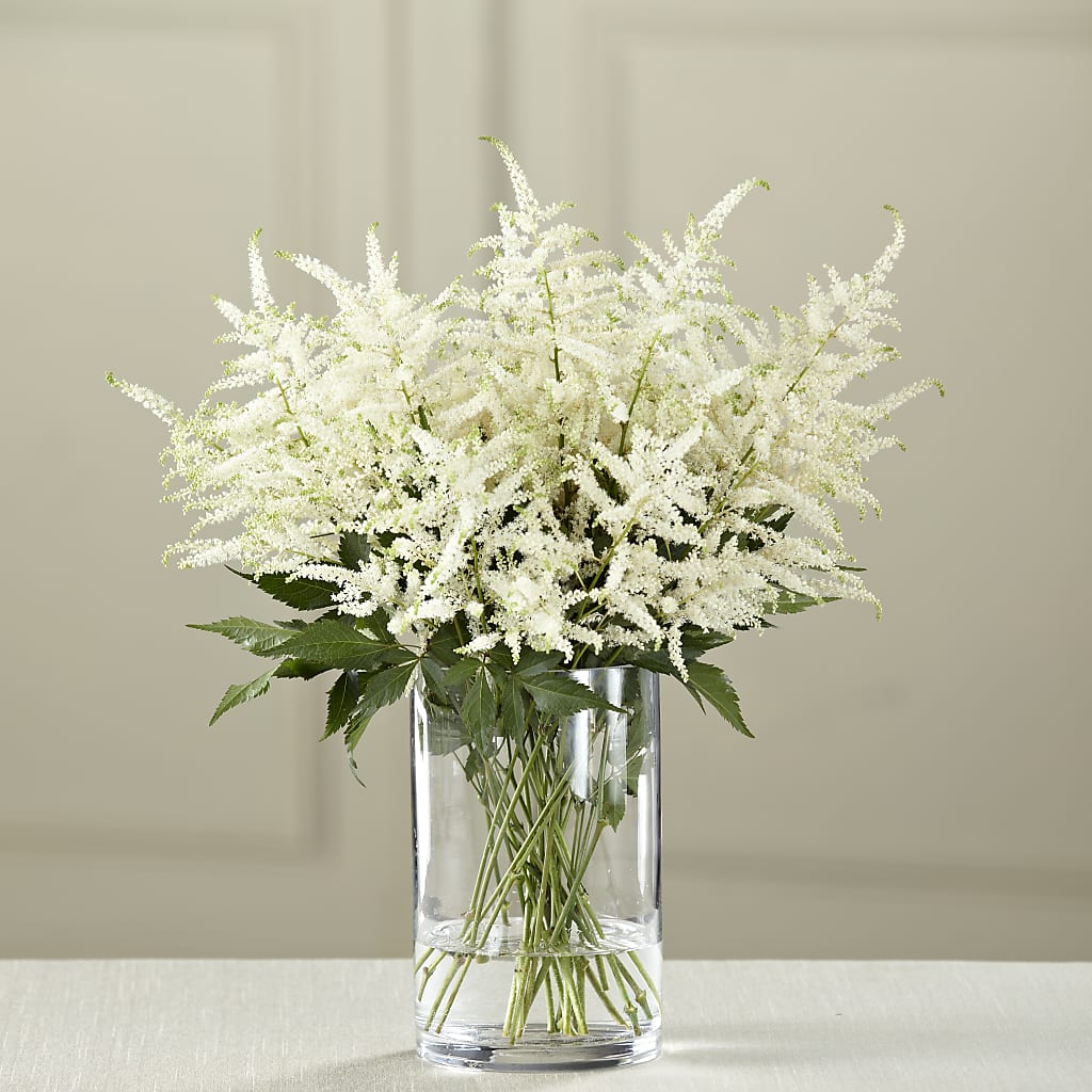 White Astilbe Bouquet – Maes Flower Shop, Ville Platte LA