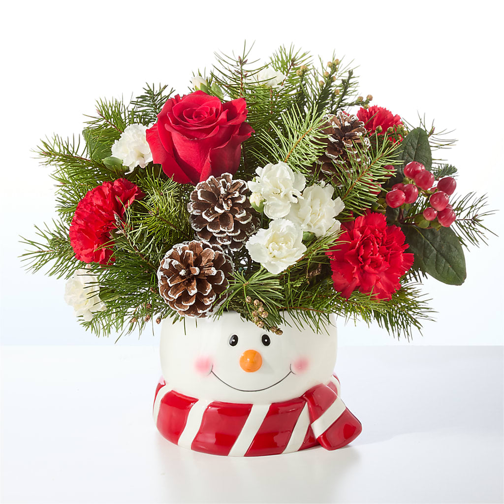 Jolly Snowman Bouquet –  Maes Flower Shop, Ville Platte LA