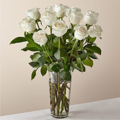 Long Stem White Rose Bouquet –  Maes Flower Shop, Ville Platte LA