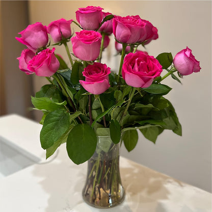 Long Stem Pink Rose Bouquet –  Maes Flower Shop, Ville Platte LA