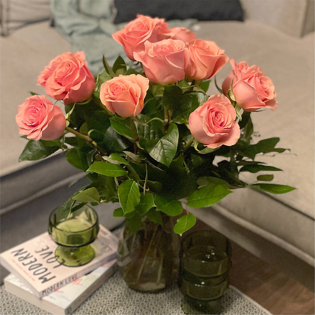 Long Stem Pink Rose Bouquet –  Maes Flower Shop, Ville Platte LA