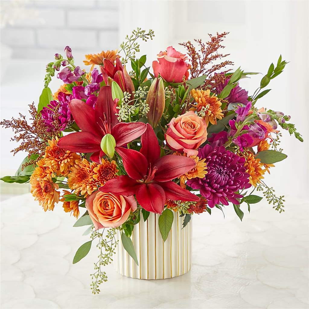 Burgundy Landscape Bouquet –  Maes Flower Shop, Ville Platte LA