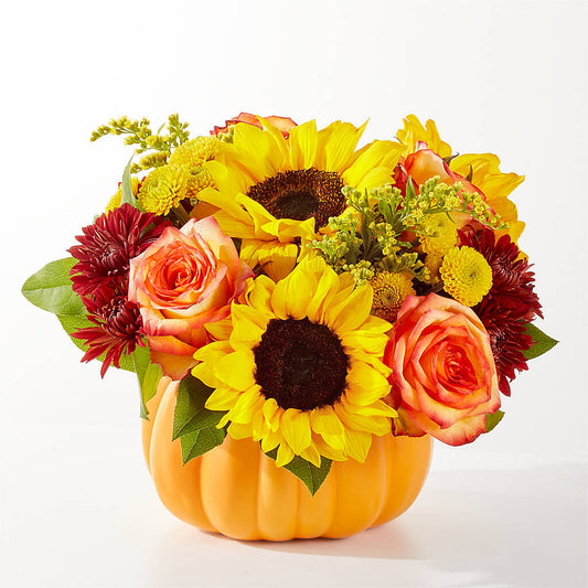Golden Gourd Pumpkin Bouquet –  Maes Flower Shop, Ville Platte LA