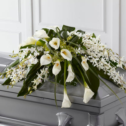 Angel Wings Casket Spray –  Maes Flower Shop, Ville Platte LA
