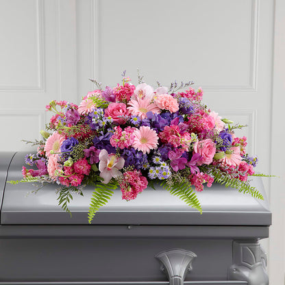 Glorious Garden Casket Spray –  Maes Flower Shop, Ville Platte LA