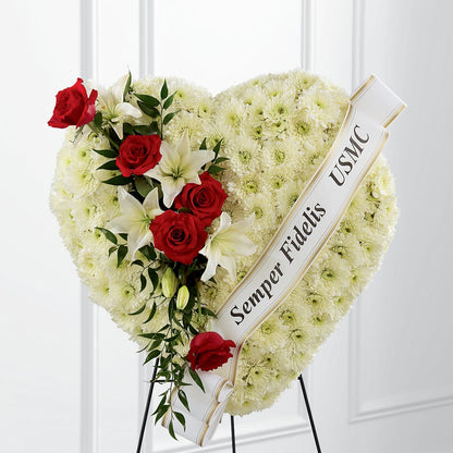 Heartfelt Hero Standing Heart –  Maes Flower Shop, Ville Platte LA