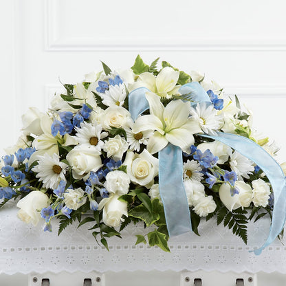Tender Treasure Casket Spray –  Maes Flower Shop, Ville Platte LA