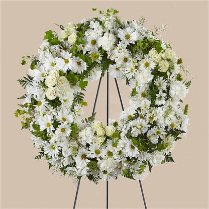 Faithful Wishes Wreath –  Maes Flower Shop, Ville Platte LA
