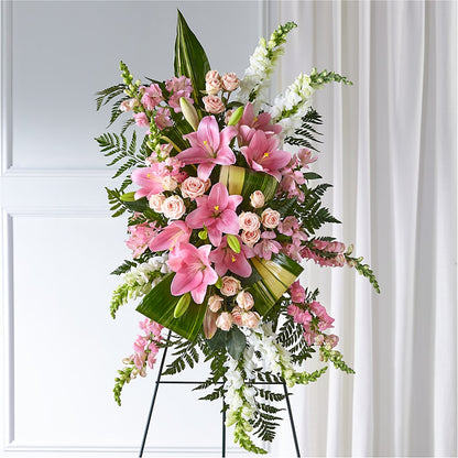 Elegant Embrace Standing Spray –  Maes Flower Shop, Ville Platte LA