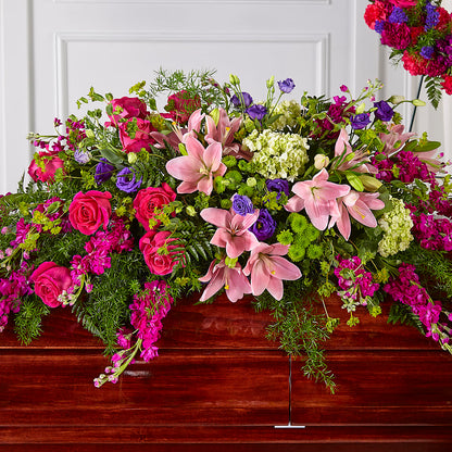 Radiant Tribute Casket Spray –  Maes Flower Shop, Ville Platte LA