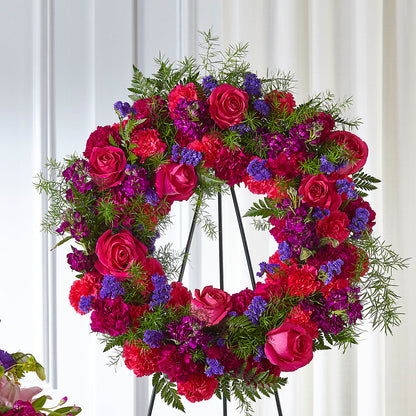 Calming Colors Wreath –  Maes Flower Shop, Ville Platte LA
