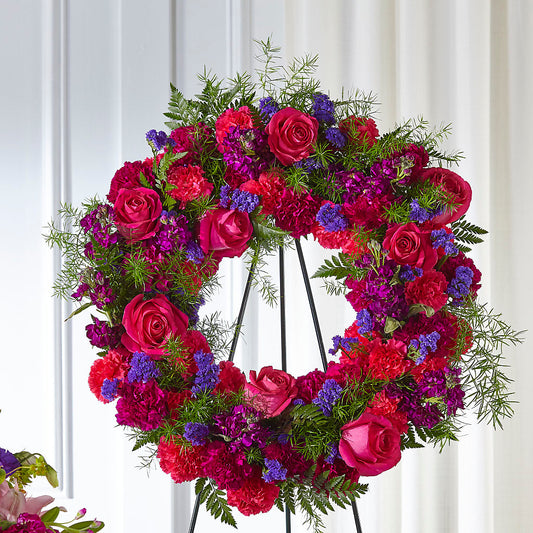Calming Colors Wreath –  Maes Flower Shop, Ville Platte LA