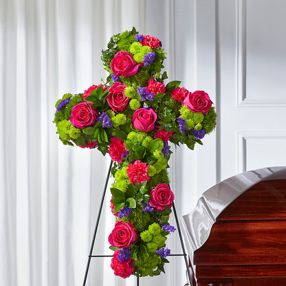 Tribute Rose Floral Cross –  Maes Flower Shop, Ville Platte LA