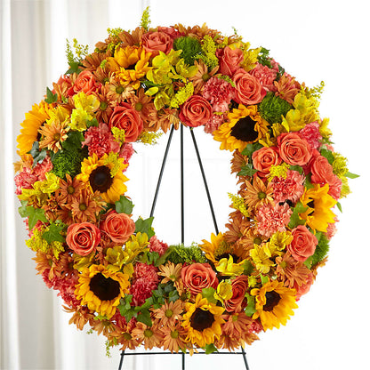 Autumnal Memories Wreath (Standard) –  Maes Flower Shop, Ville Platte LA