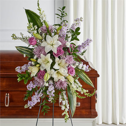 Grateful Hearts Standing Spray –  Maes Flower Shop, Ville Platte LA