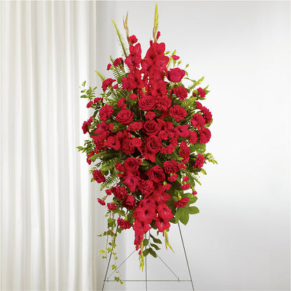 From the Heart Standing Spray –  Maes Flower Shop, Ville Platte LA