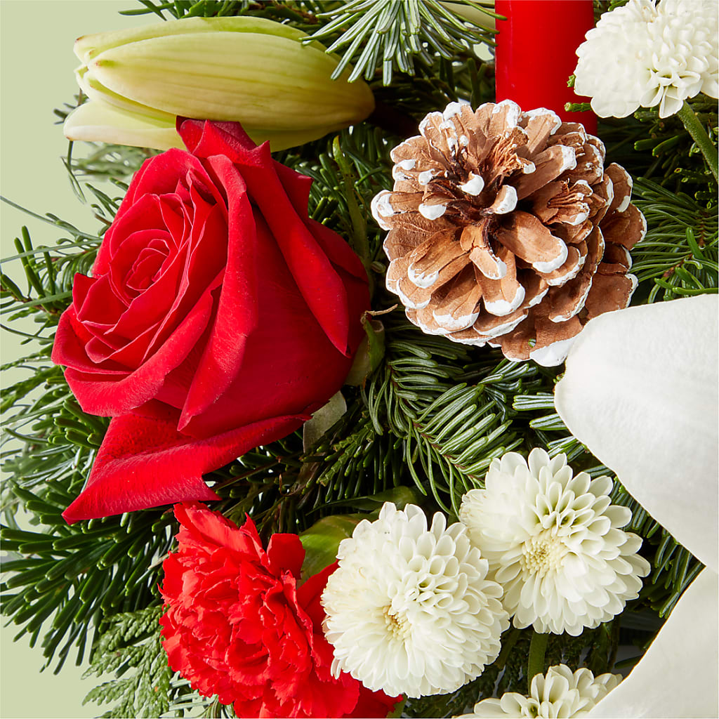 Seasonal Festivities Centerpiece –  Maes Flower Shop, Ville Platte LA